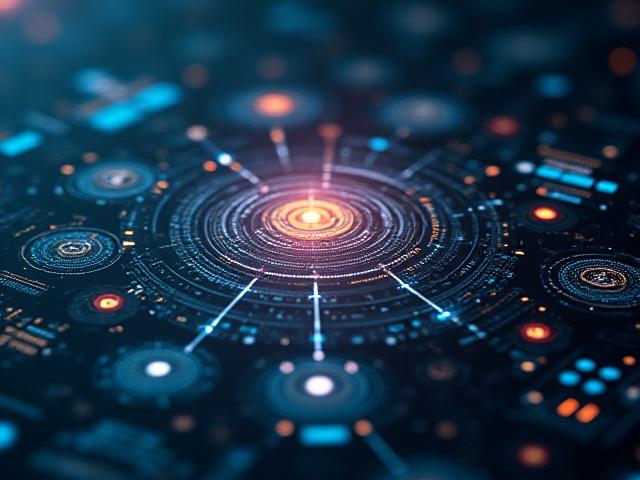 Machine learning interface with interconnected nodes and graphs, overlayed with game elements like character health bars or decision trees