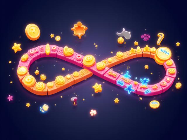 Colorful mobile game elements and icons representing hybrid casual games